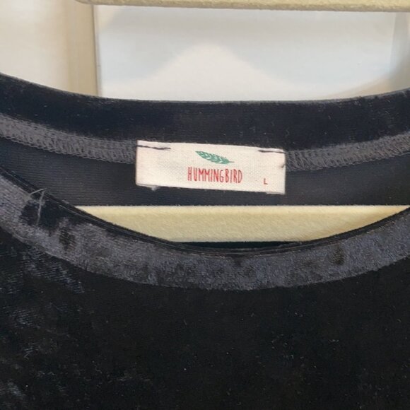 SIDE-KNOT VELVET TOP - Picture 3 of 5